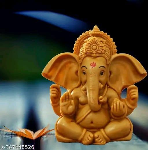 Handcrafted Ganesha Idol Car Dashboard Statue Ganpati Figurine Handcrafted Ganesh Sculpture Luck &amp; Success Diwali Gifts Home Decor Office Desk - Vishnupriya Art's 