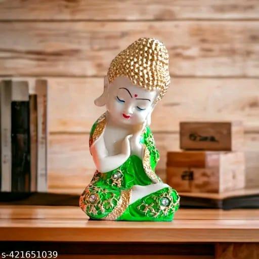 Big Size Little Baby a Monk Monks Modern Meditating Lord Buddha Idol Set Statue | Buddha Idols for Home Decor, Gift, Office Home | Showpieces for Living Room - Vishnupriya Art's 