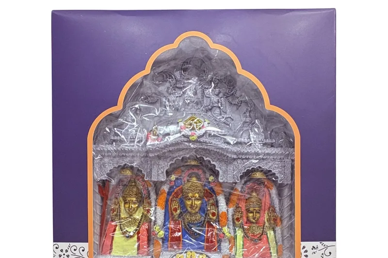 A Vishnupriya Arts Mahalaxmi shrine packed in its window gift box