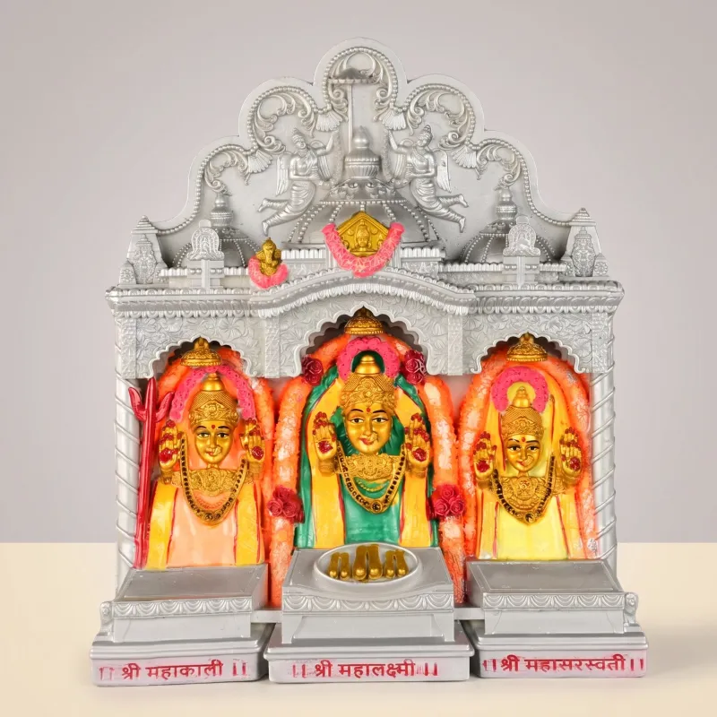 Multicolour marble dust Mahalaxmi shrine
