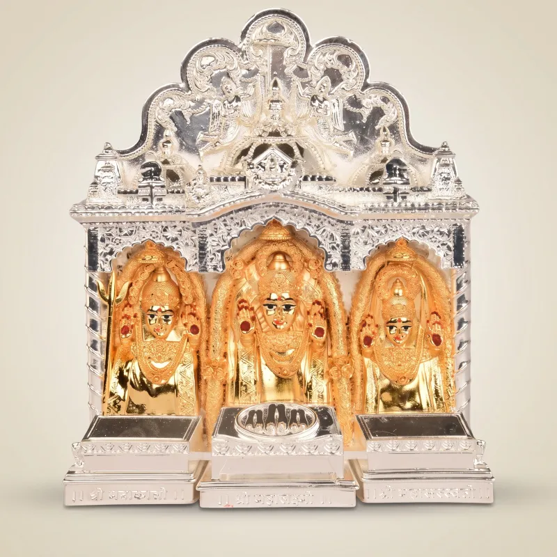 Gold and silver plated Mahalaxmi shrine