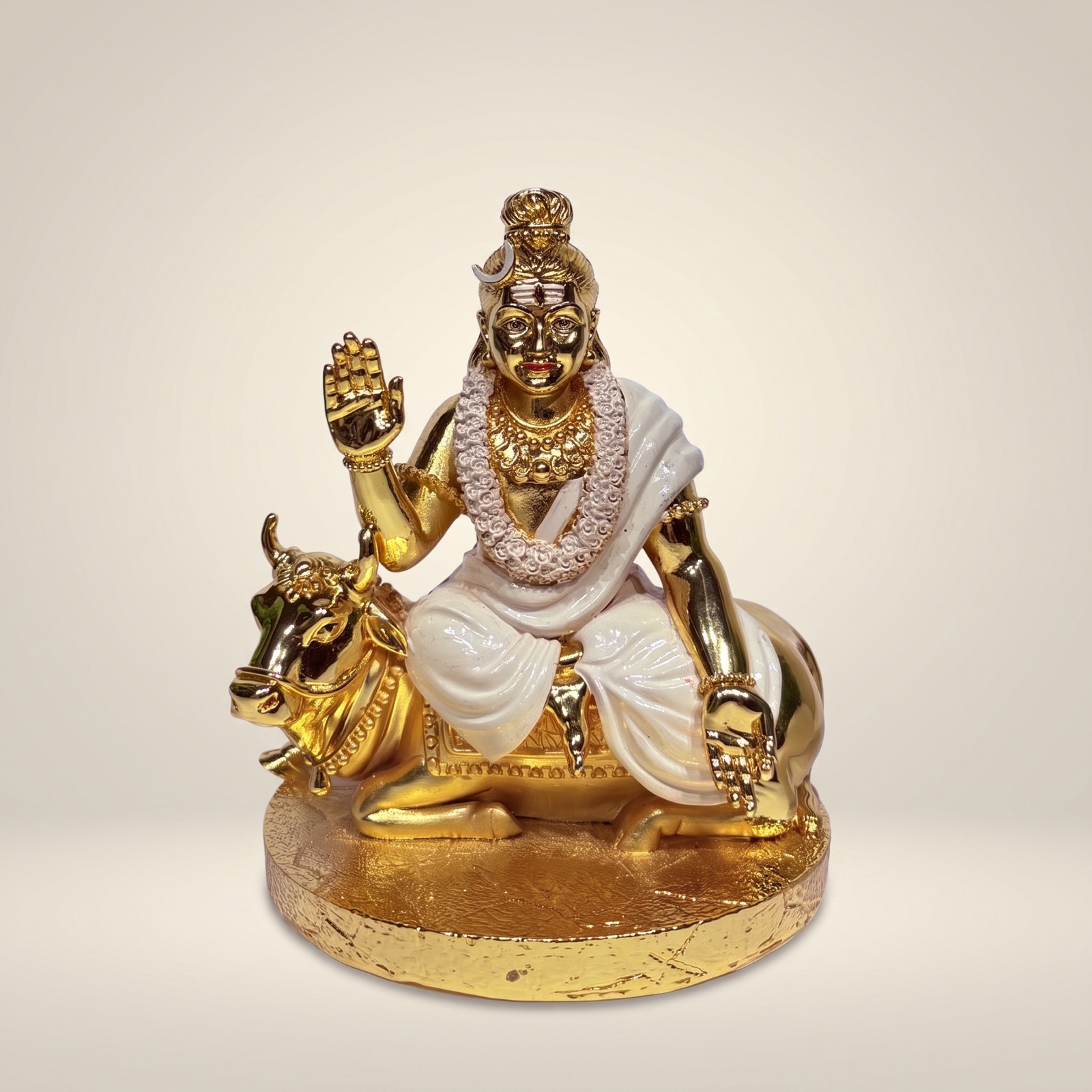 Shiva on Nandi — Gold Plated