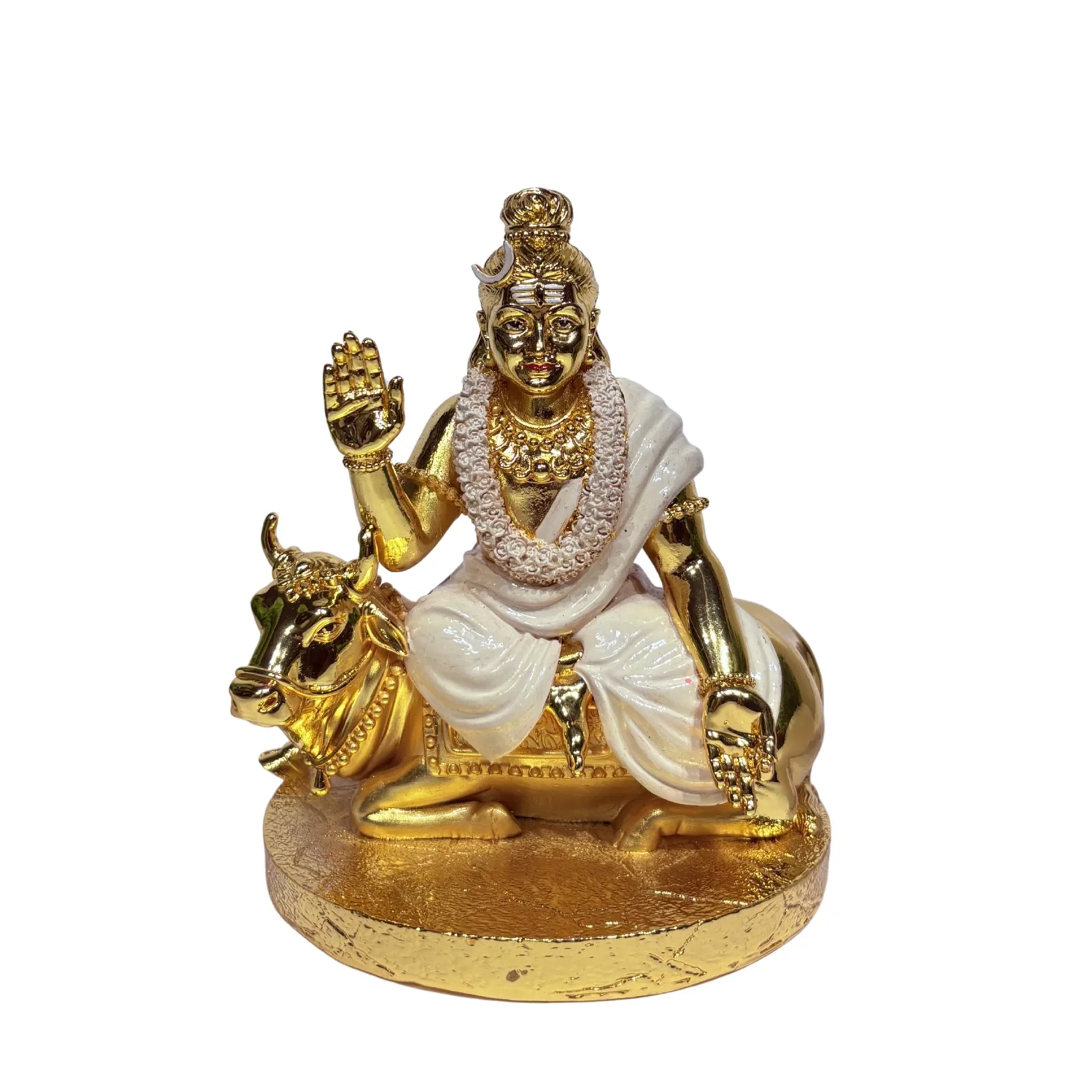 Shiva on Nandi — Gold Plated