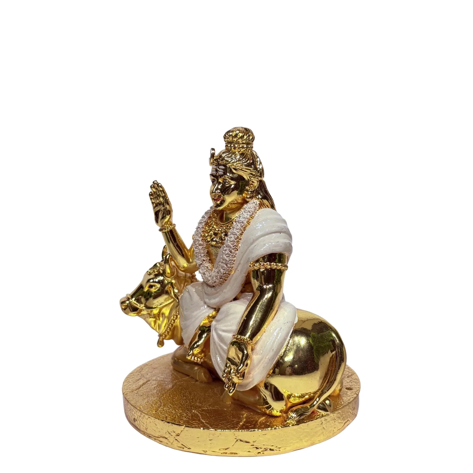 Shiva on Nandi — Gold Plated — view 3