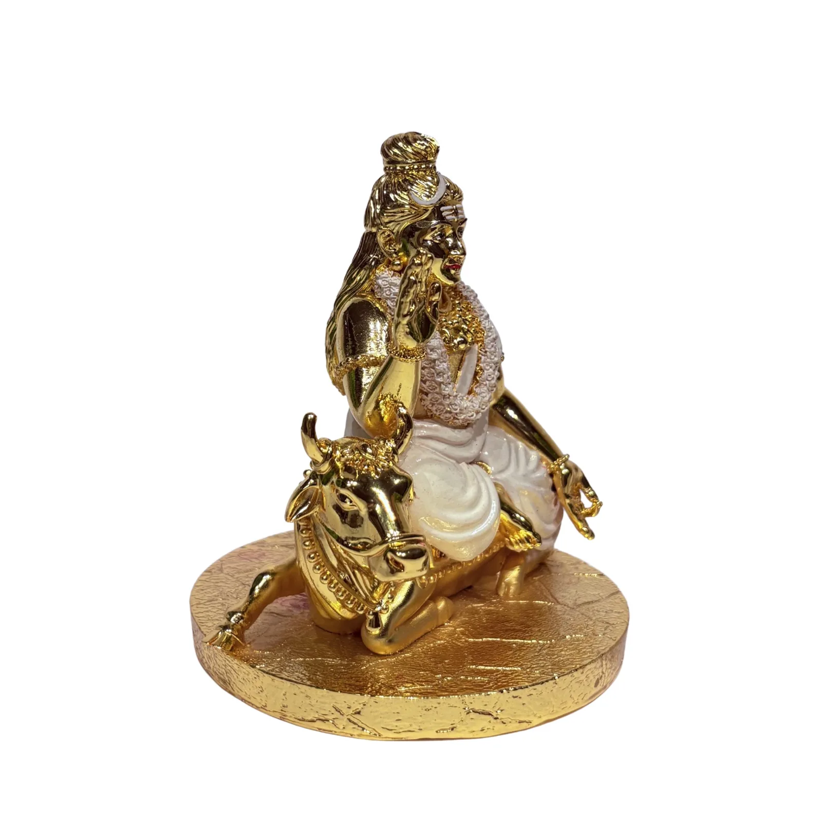 Shiva on Nandi — Gold Plated — view 4